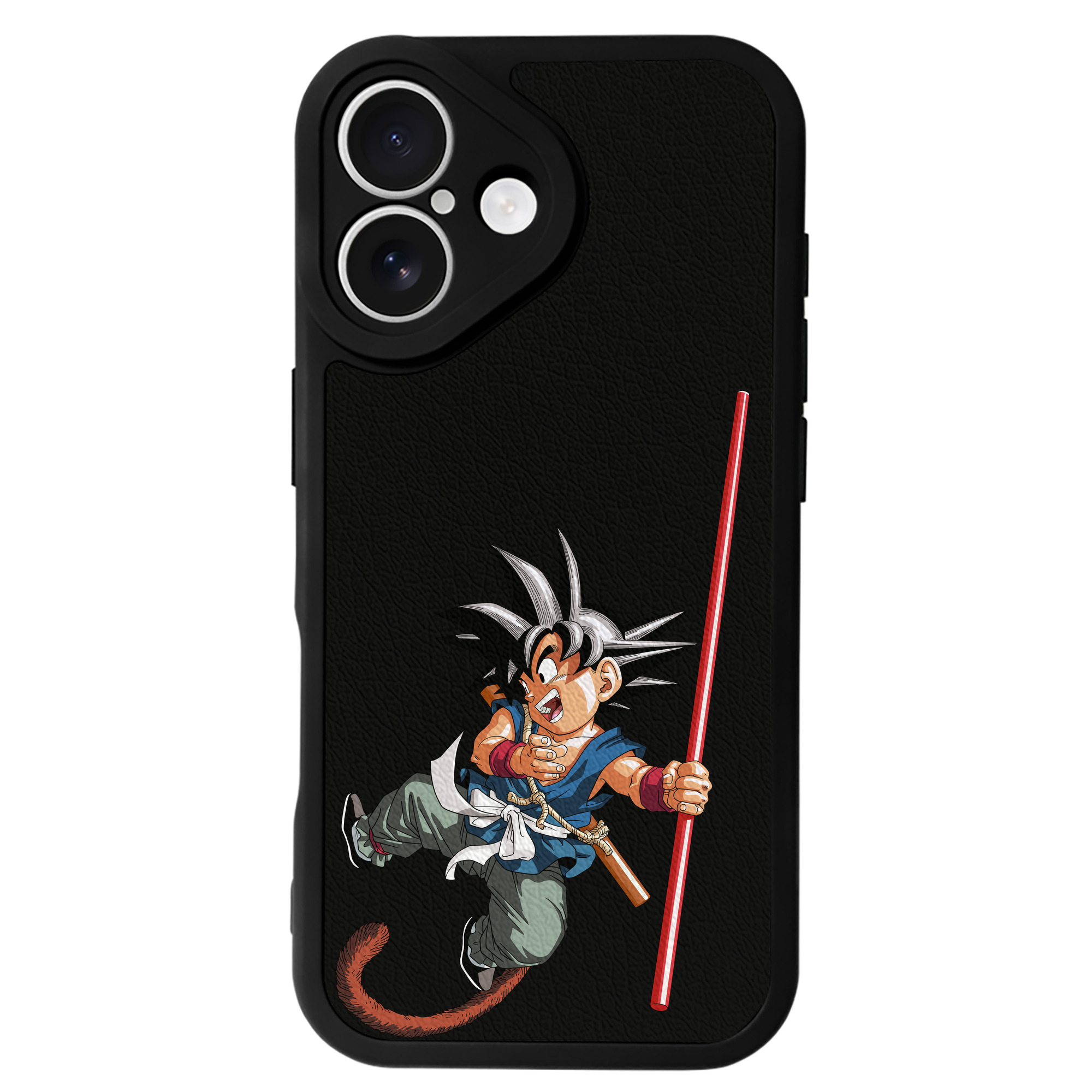 （画像用） ドラゴンボール 孫悟空（そん ごくう）Son Goku カカロット DRAGON BALL Kakarotto 【iPhone 16シリーズ対応】シリコンスマホケース（レザー調） 材質：シリコン
